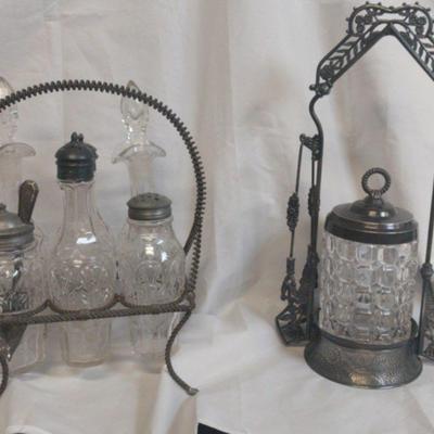 LS249 - Rope Frame Cruet Jar and Derby Pickle Jar