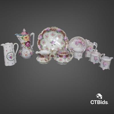 LS203 - Assorted Hand-Painted Porcelain – Limoges, KPM and Others – 12 Pieces