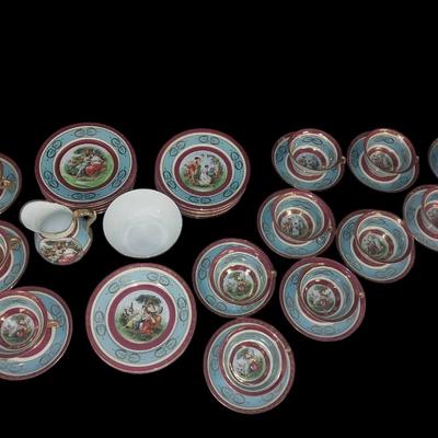 LS212 - Vintage Victoria Ware Porcelain China Coffee Set