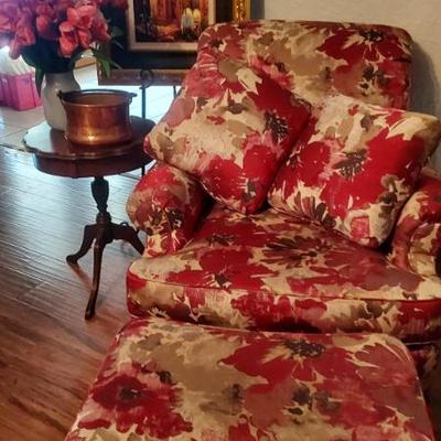 Charming chair and ottoman