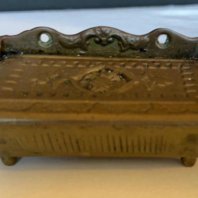 Brass Candleholder, Iron Matches Holder & Zippo Lighter