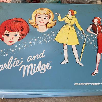 Barbie Case, Wigs, Clothes & Hangers