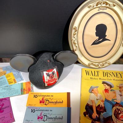 Vintage Walt Disneyland Tickets, Magazines, Hat & Comic