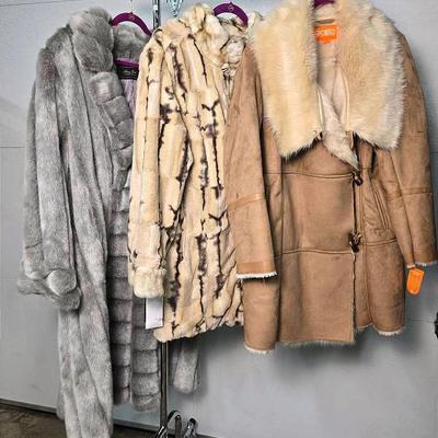 New With Tags Faux Fur Coats (3)- Terry Lewis, Sporto, And More - size 1x, 2x 