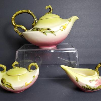 Hull Mid Century “Woodland” 3 Piece Tea Set
