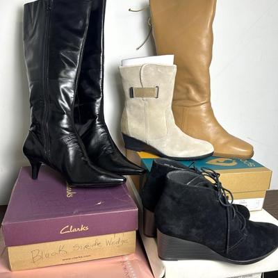 New in Box Boots (4) Size 10 - Bandolino, Sporto, Markon & Clarks  