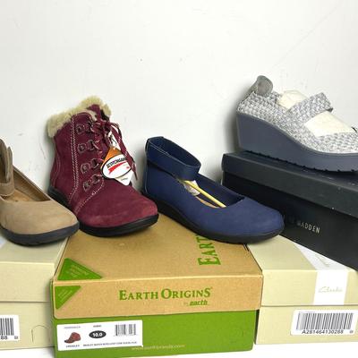 Shoes Size 10 (Most New in Box) - Steve Madden, Clarks And Earth Origins