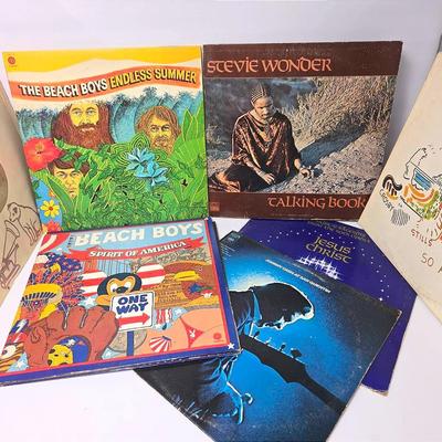Vintage Vinyl Records – 9 LPs Including Stevie Wonder, Beach Boys, Elvis, Crosby Stills Nash & Young