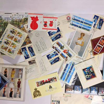 Canadian & Mexican Stamps ($25 Face) & Princess Diana Collection w/Certificates, First Day Covers