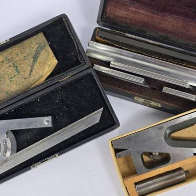 L.S. Starrett Universal Bevel Vernier Protractor, Lufkin 900 Planer Gage, Brown & Sharpe Knife Tool 