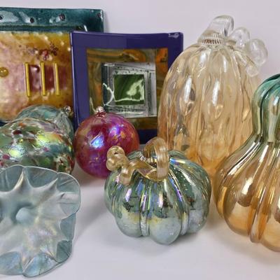 Art Glass Decor: Pumpkins, Bulbs, Fused Glass, More