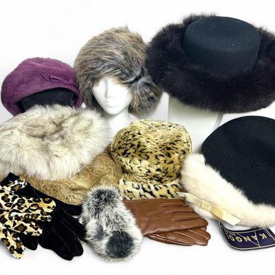 Rabbit Hair, Faux Fur & More Hats & Gloves- Kangol, Donna Salyers, Liz Claiborne & More 