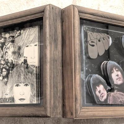 The Beatles Original 3D Shadow Box Art by Eddie Colaci (Framed 10x8 Rubber Soul & Revolver Covers)