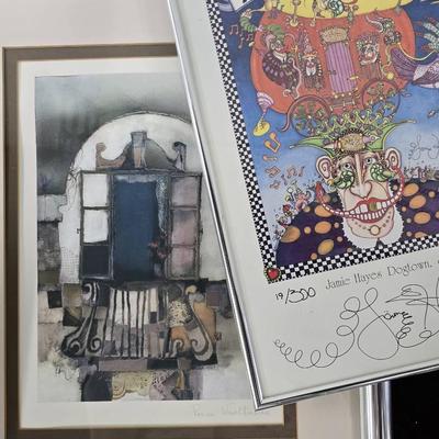 Jamie Hayes Mardi Gras Poster Signed & Numbetrd 1997 & Rosina Wachtmeister Signed Print