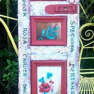 Signed Original Painting on Wooden Panel "Summer Flowers” By Jane Bell, 15x70"