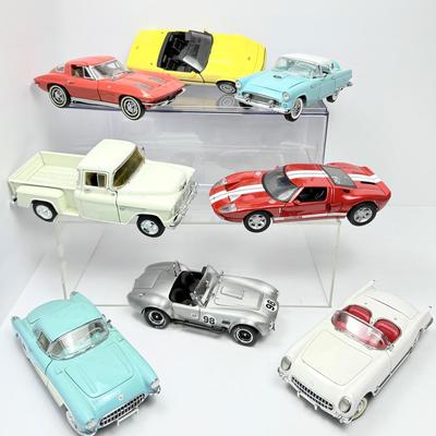 Franklin Mint Pewter 1:24 Scale Car Models – 8 Items, Lot #1