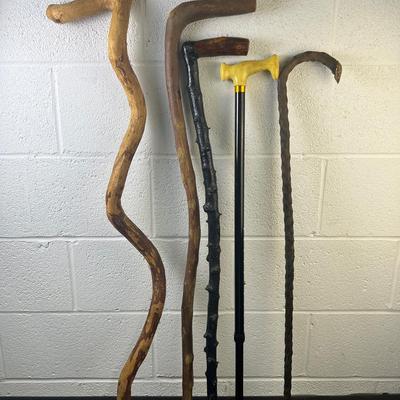 Vintage Wooden Walking & Hiking Canes