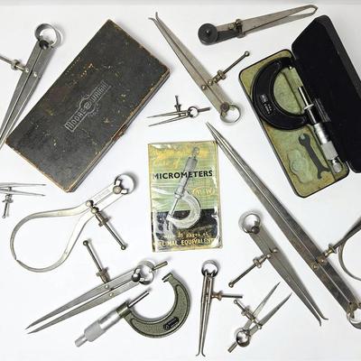 Vintage Moore & Wright UK Calipers, Micrometers, & More Precision Tools