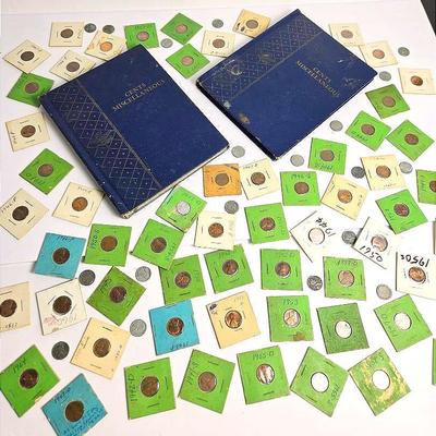 Vintage Lincoln Penny Collection – 2 Albums, Wheat Pennies, Steel Cents & Loose Singles