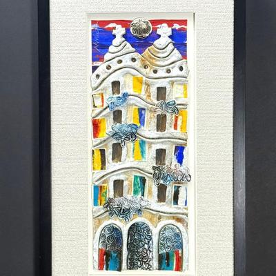 Jaime Mulet Relief Architectural Wall Art - Gaudi Buildings Barcelona