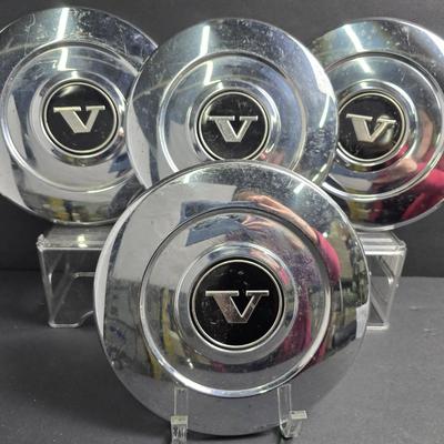 Vintage Volvo Wheel Center Caps (4) - 8.5” Diameter 