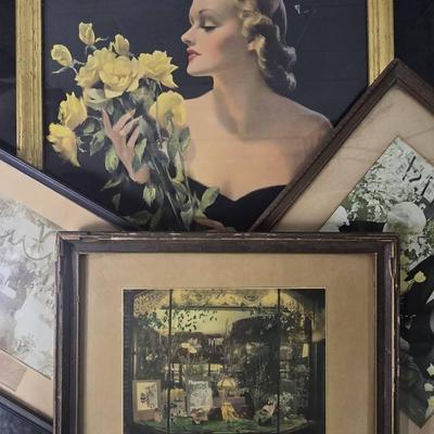 Vintage Bradshaw Crandall Stylized Portrait; Shaffer Florist DC Photo & Advertising Print, More