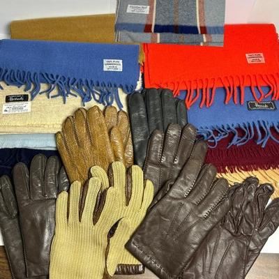 Vintage Wool Scarfs & Leather Gloves - Christian Dior, Harrods, Fownes, & More