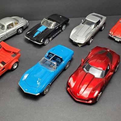 Franklin Mint Pewter 1:24 Scale Car Models – 8 Items, Lot #2