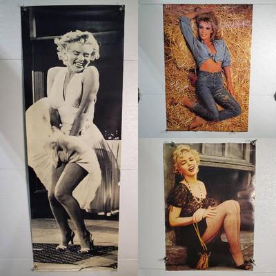 Vintage Pin-up Posters: Marilyn Monroe (One Life-Size) & Vanna White