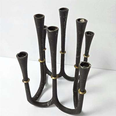 MCM Dansk Cast Iron Candelabra Designed By Jens Quistgaard