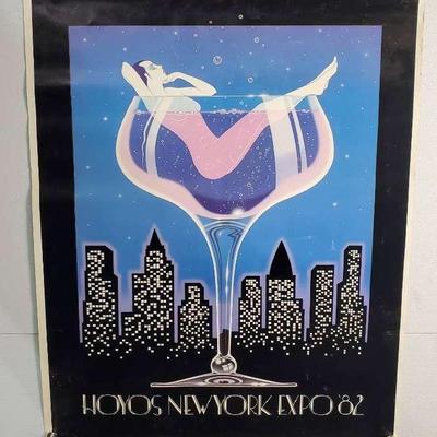 Vintage Hoyos New York Expo 82 Art Deco Style Poster