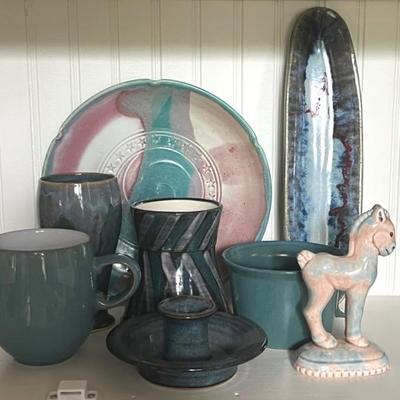 Signed Artisan Pottery (8) with Bennington 