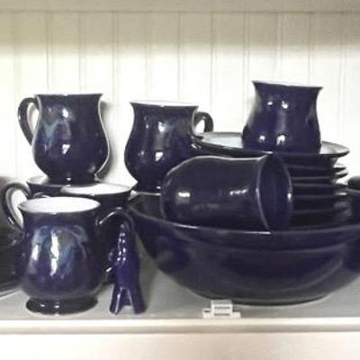 Denby England Cobalt Blue China Dinnerware Set