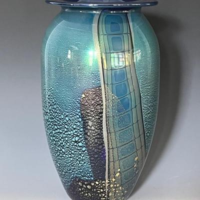 Eickholt Art Glass Vase, Signed, 1994