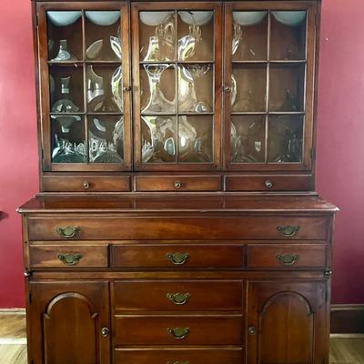Traditional Cherry China Cabinet 