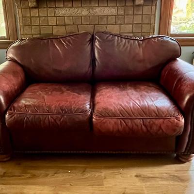 FlexSteel Leather Two Seat Sofa
