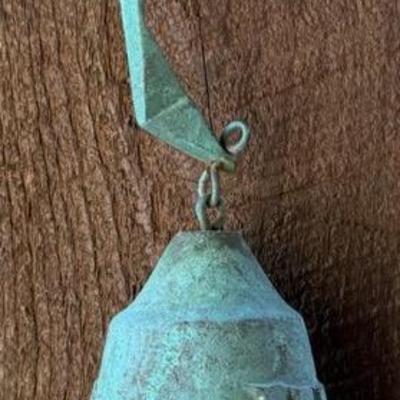 MCM Brutalist Bronze Bell Or Wind Chime, Likely Paolo Soleri, Cosanti 