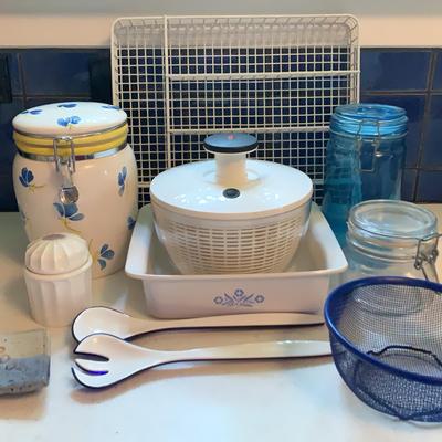 Assortment Of Kitchen Items, Corningware Square Dish, OXO Salad Spinner + More