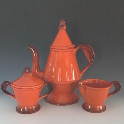 Metlox Poppytrail Red Coffee Pot Set