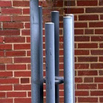 Large Vintage Metal Hanging Wind Chime