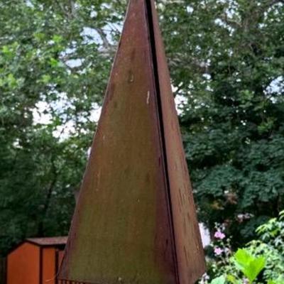 Cast Metal Wind Chime Triangular Art Museum Piece