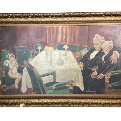 Signed 1913 Antique Painting