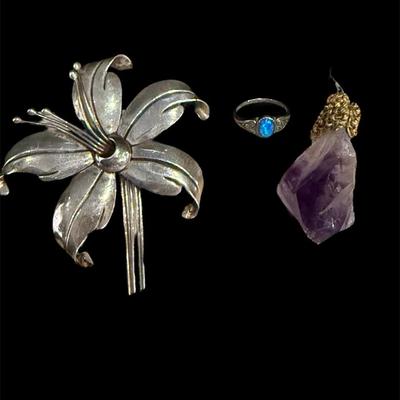 925 Sterling And Amethyst
