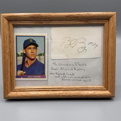 Brett Boone ROOKIE CARD And Autograph
