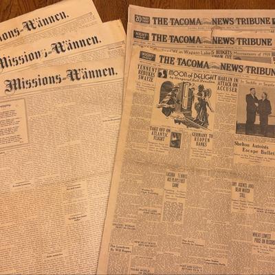 1931 And 1932 Vintage Newspapers - 6 Total
