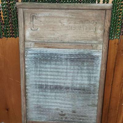 Old-Fashioned Glass Washboard