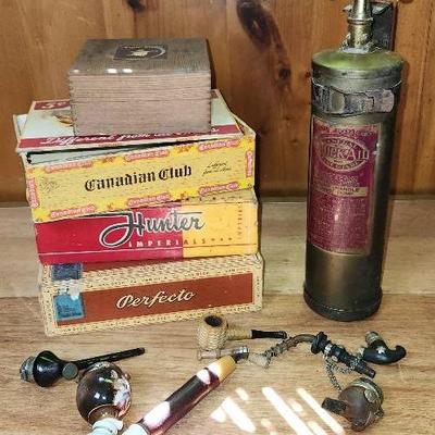 Vintage Smoking Paraphernalia & Fire Extinguisher
