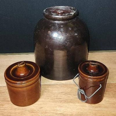 Stoneware Crocks Large & Small