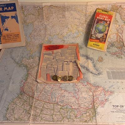 WWII & Cold War Era Map & Media Ephemera Collection