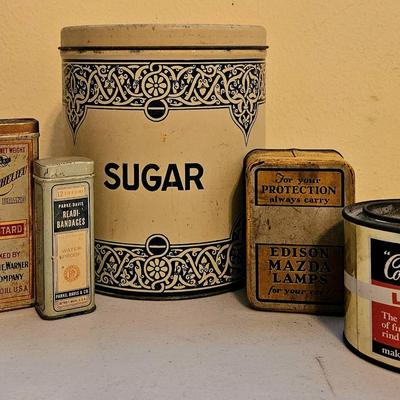 Vintage Tin Containers 